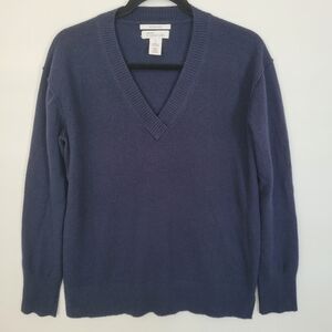 Nordstrom V-Neck cashmere Sweater - Navy